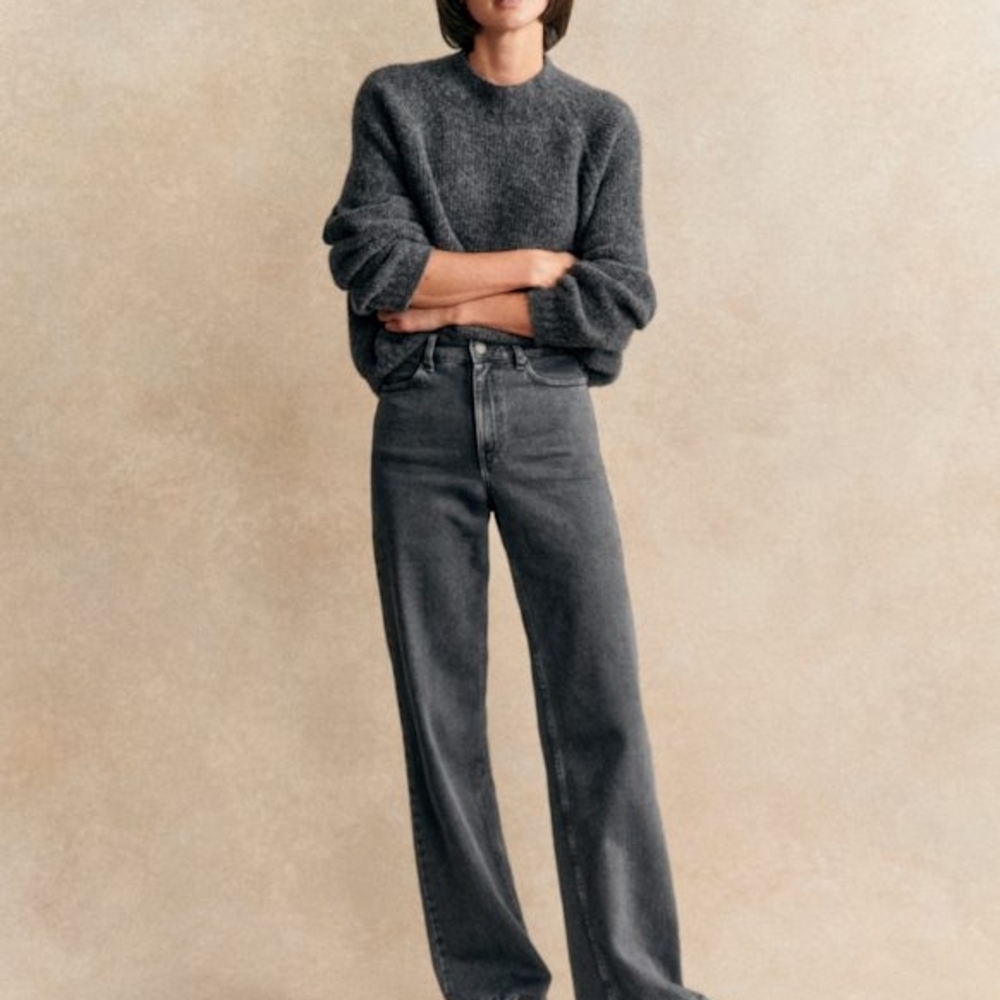 Sezane Wide Leg Trousers/ Wide Leg Jeans Size 38 (6)